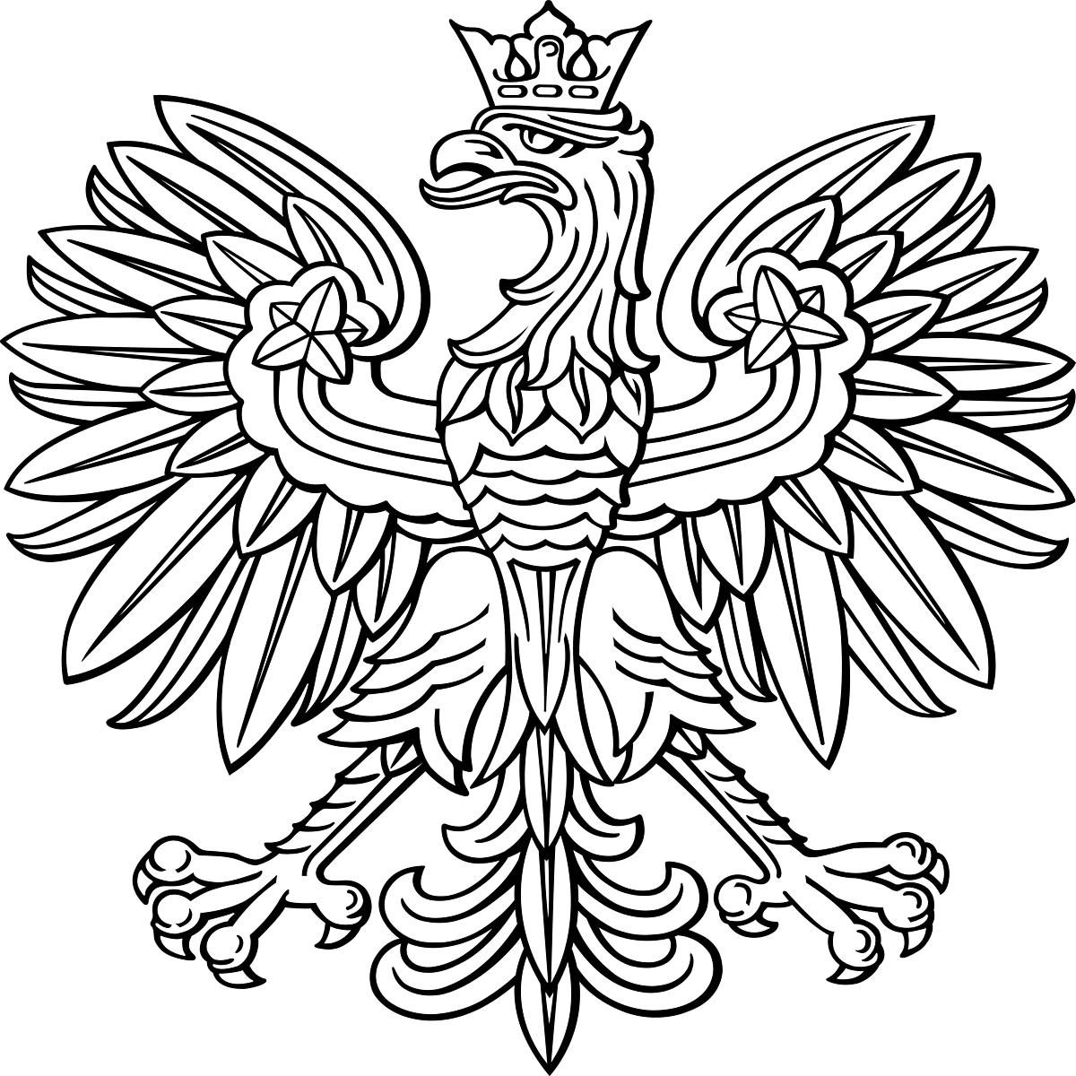 Coloring large eagle with crown